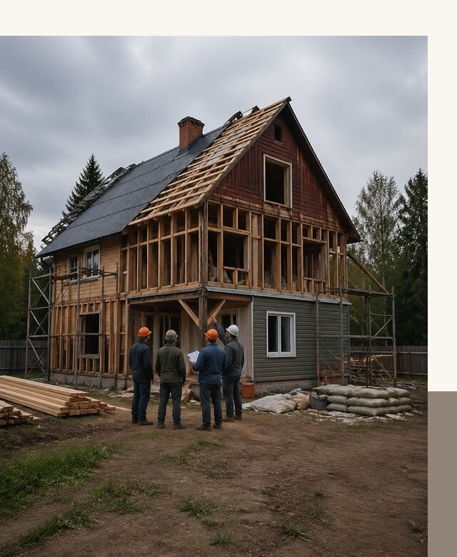 Реконструкция дачного дома в Нурлате под ключ с проектом