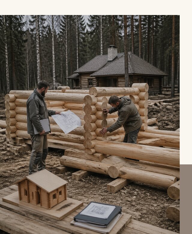 Проектирование и строительство домов из бревна в Нурлате